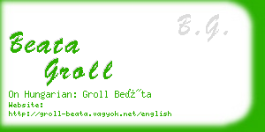 beata groll business card